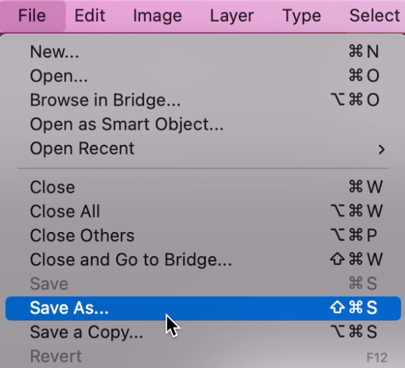 Photoshop Save As