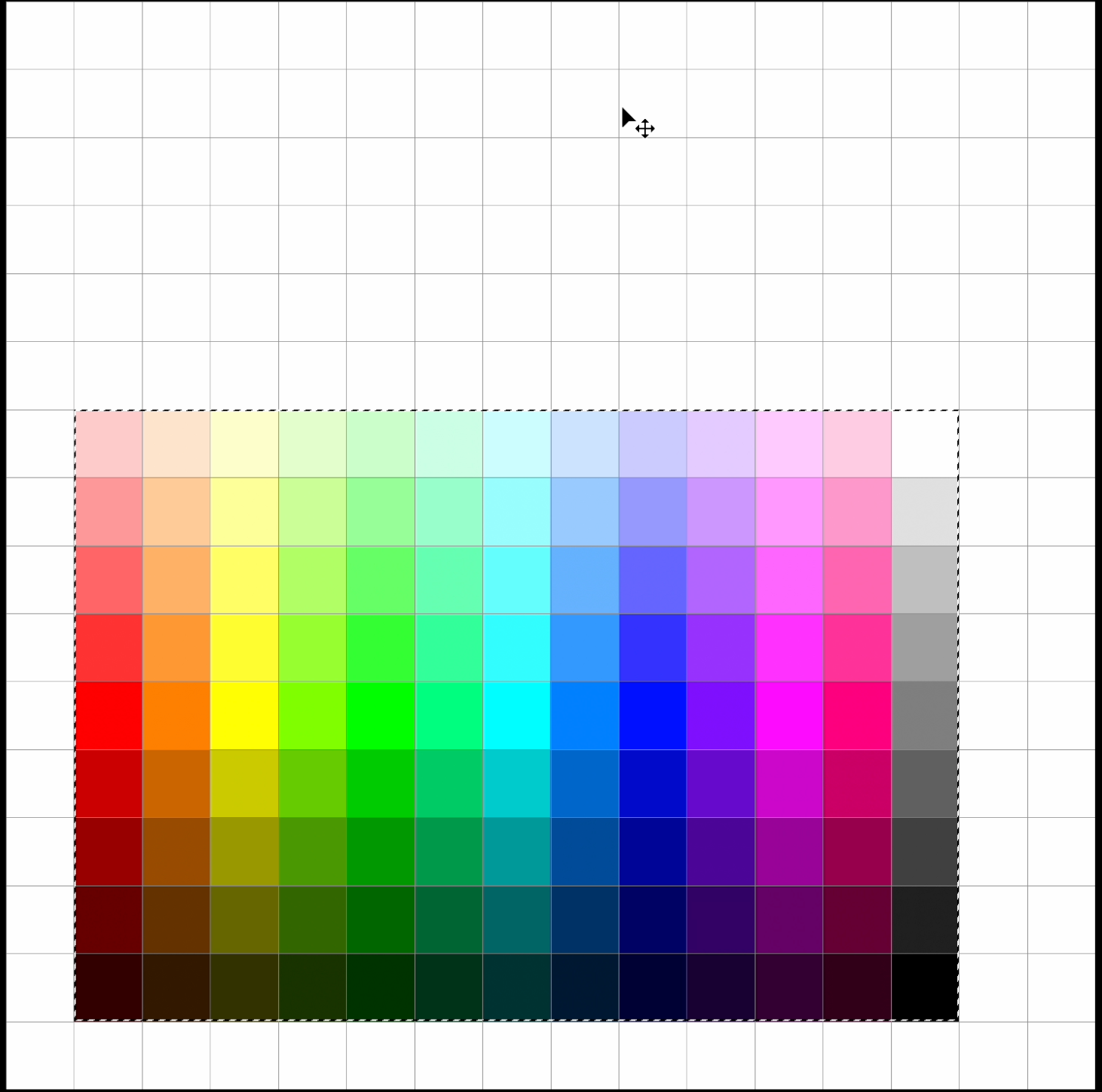 Photoshop Select Colour Palette